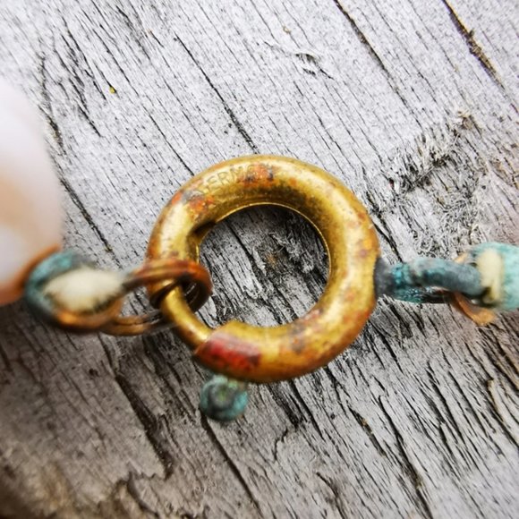 Vintage W. Germany Pale Pink Stone Beaded Necklace - Picture 9 of 13